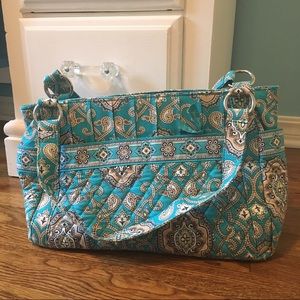 💙 NWOT Vera Bradley blue and white handbag purse